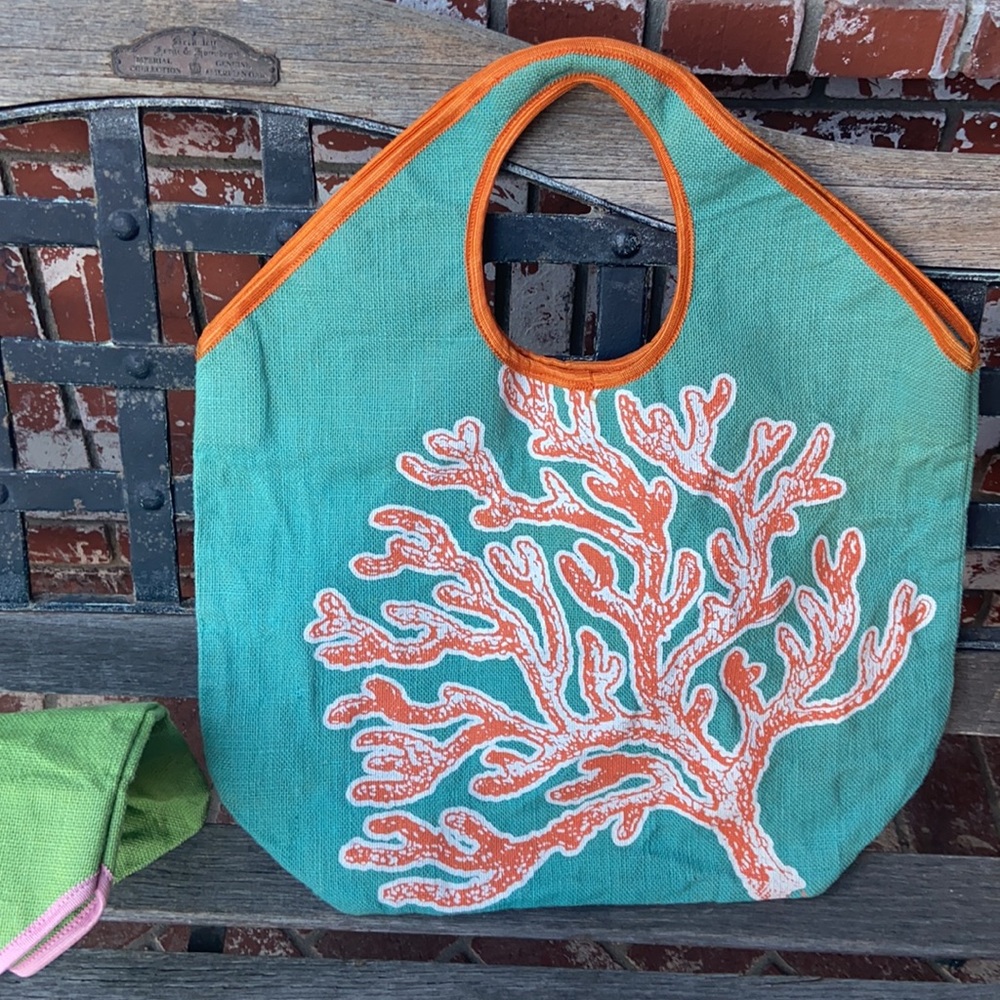 Mudpie coral beach tote